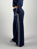 Wide Leg Sweatpants — Blue