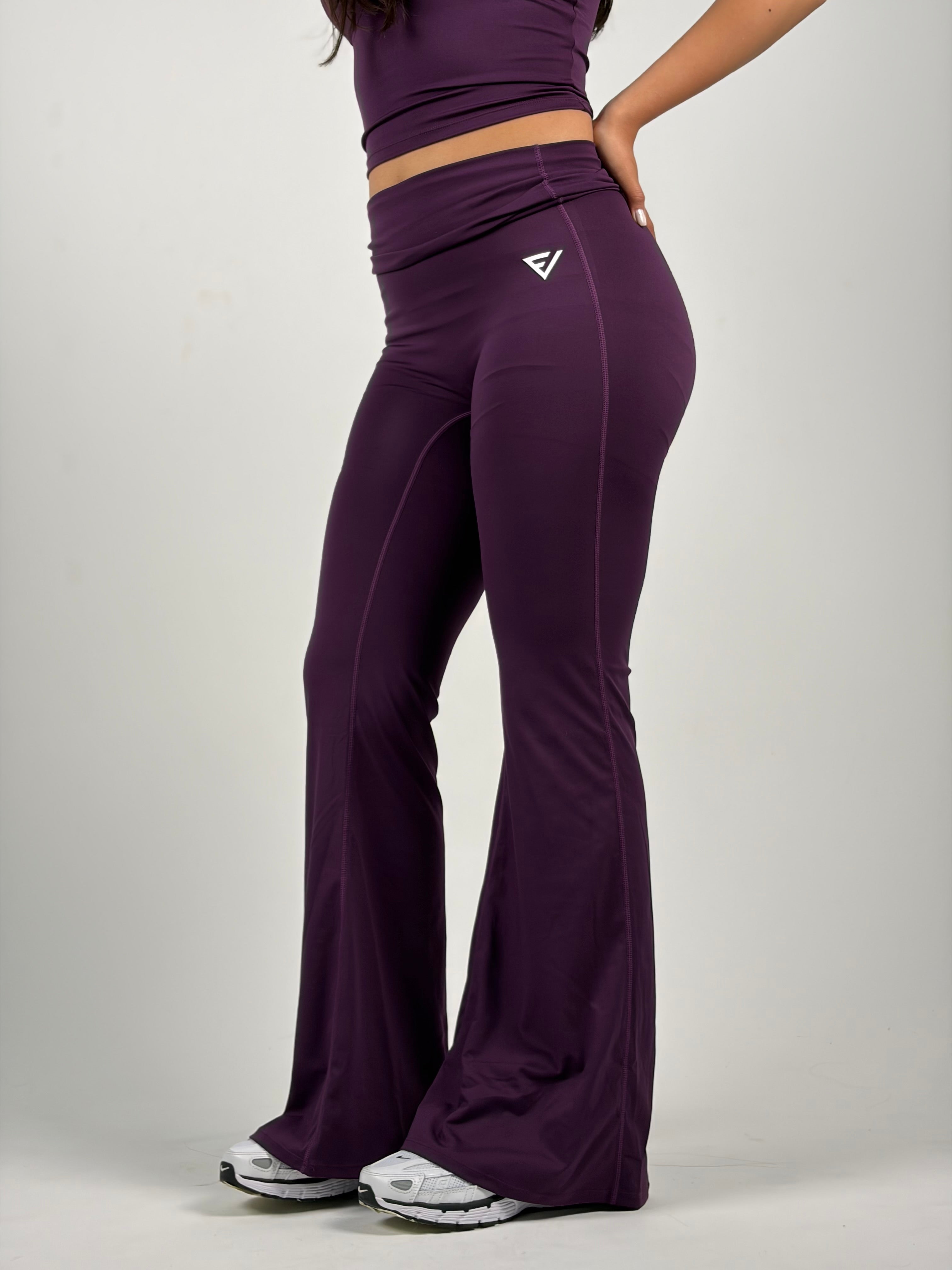 Flared Leggings — Purple