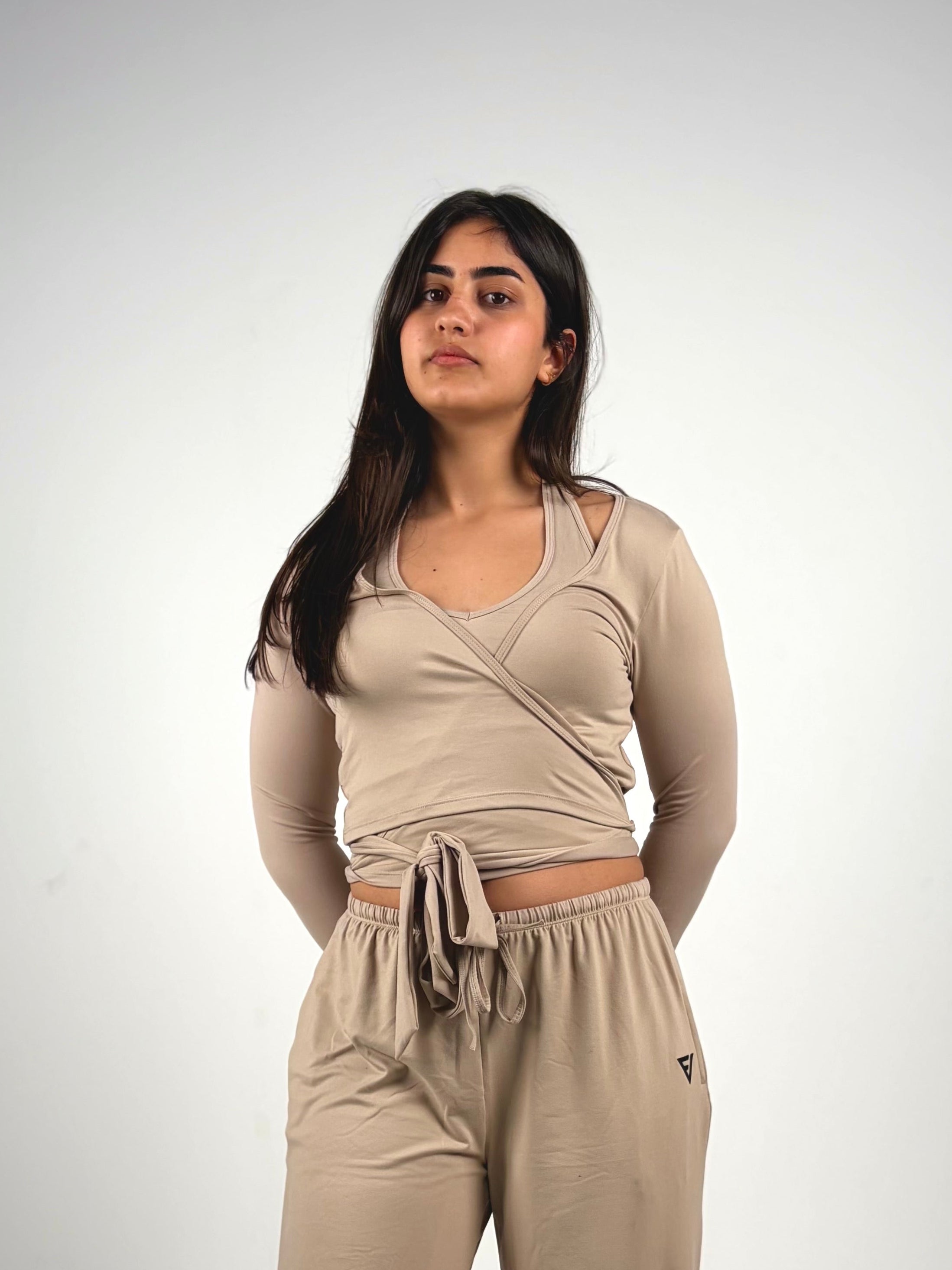 Wrap Top — Beige