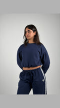 Cropped Sweatshirt — Blue
